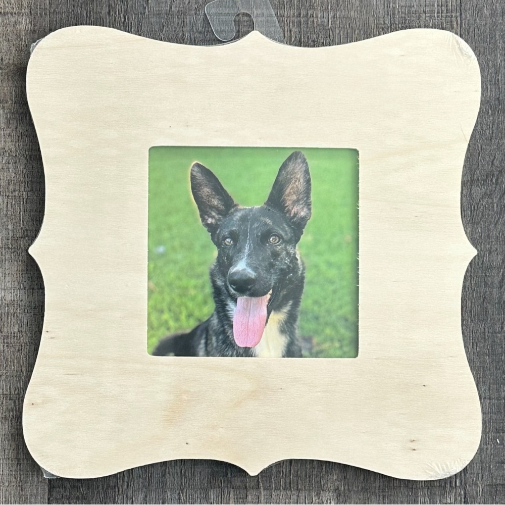 💞 New 7.5 Inch Square Natural Wood Picture Frame